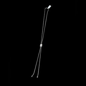 Lariat Necklace, Mixed Metals 35" adjustable New